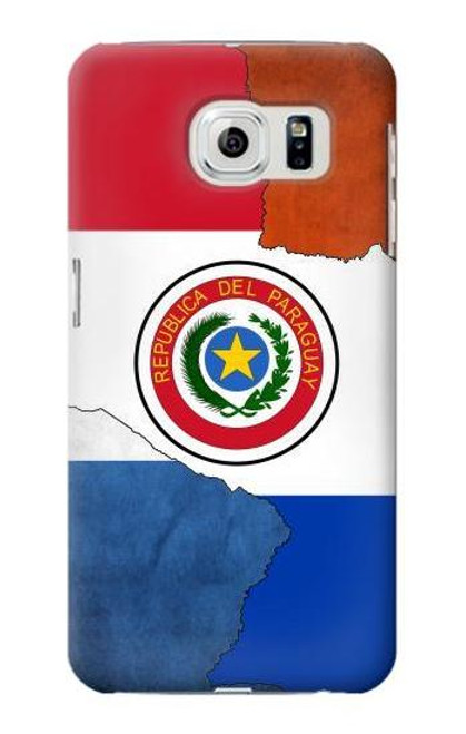 W3017 Paraguay Flag Hard Case and Leather Flip Case For Samsung Galaxy S6 Edge