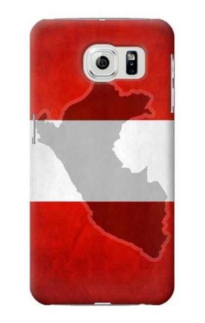 W3018 Peru Flag Hard Case and Leather Flip Case For Samsung Galaxy S6 Edge