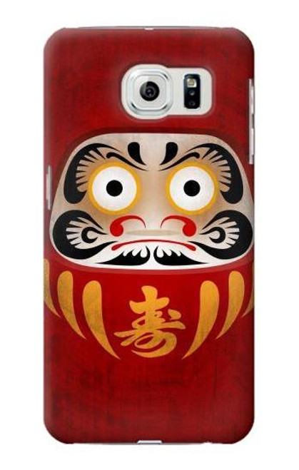 W3023 Japan Good Luck Daruma Doll Hard Case and Leather Flip Case For Samsung Galaxy S6 Edge