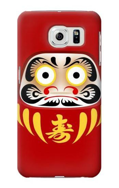 W3045 Japan Good Luck Daruma Doll Hard Case and Leather Flip Case For Samsung Galaxy S6 Edge