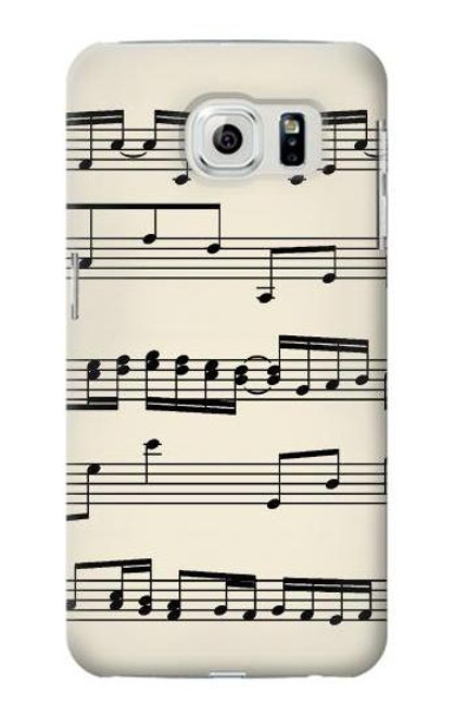 W3082 Music Sheet Hard Case and Leather Flip Case For Samsung Galaxy S6 Edge