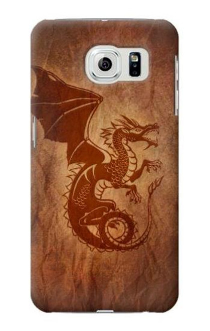 W3086 Red Dragon Tattoo Hard Case and Leather Flip Case For Samsung Galaxy S6 Edge