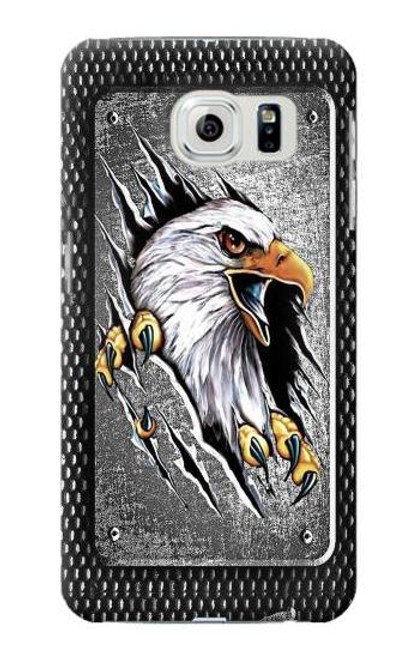 W0855 Eagle Metal Hard Case and Leather Flip Case For Samsung Galaxy S6