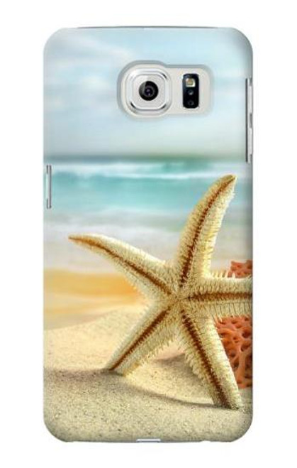 W1117 Starfish on the Beach Hard Case and Leather Flip Case For Samsung Galaxy S6