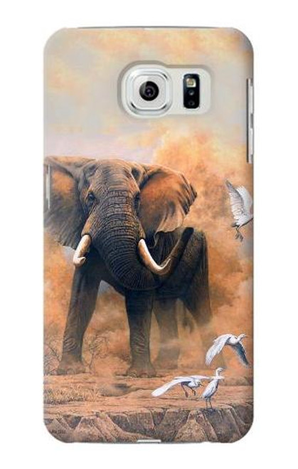 W1292 Dusty Elephant Egrets Hard Case and Leather Flip Case For Samsung Galaxy S6