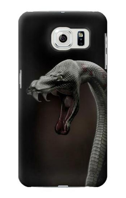 W1597 Black Mamba Snake Hard Case and Leather Flip Case For Samsung Galaxy S6