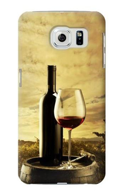 W2042 A Grape Vineyard Grapes Bottle Red Wine Hard Case and Leather Flip Case For Samsung Galaxy S6