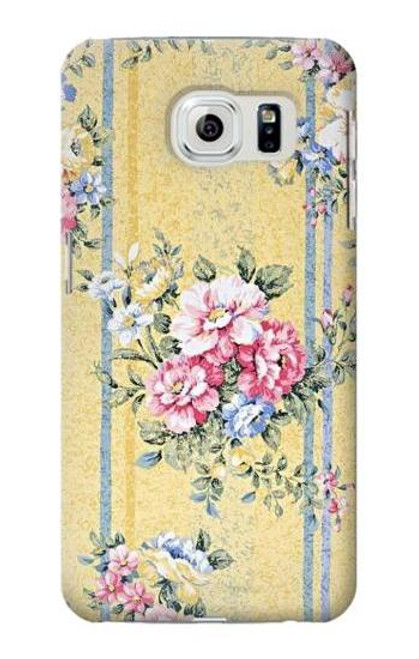 W2229 Vintage Flowers Hard Case and Leather Flip Case For Samsung Galaxy S6