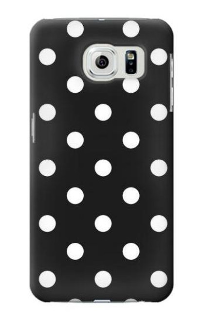 W2299 Black Polka Dots Hard Case and Leather Flip Case For Samsung Galaxy S6