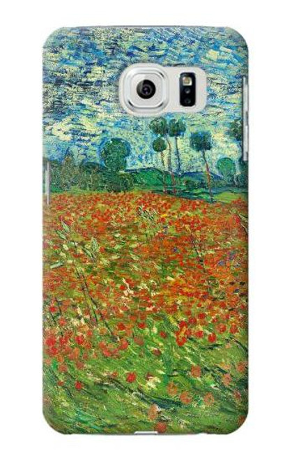 W2681 Field Of Poppies Vincent Van Gogh Hard Case and Leather Flip Case For Samsung Galaxy S6
