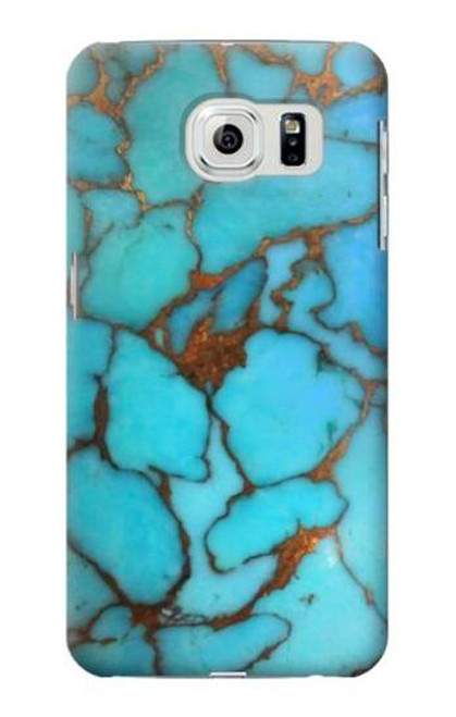 W2685 Aqua Turquoise Gemstone Graphic Printed Hard Case and Leather Flip Case For Samsung Galaxy S6