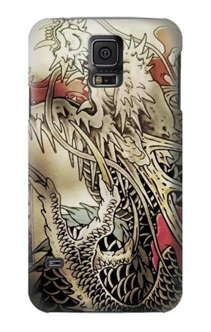 W0122 Yakuza Tattoo Hard Case and Leather Flip Case For Samsung Galaxy S5