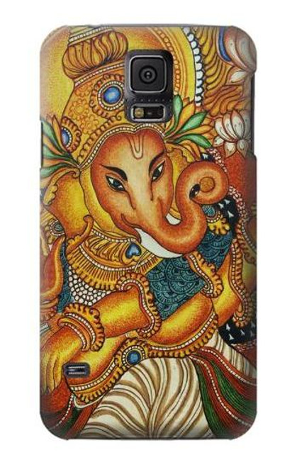 W0440 Hindu God Ganesha Hard Case and Leather Flip Case For Samsung Galaxy S5