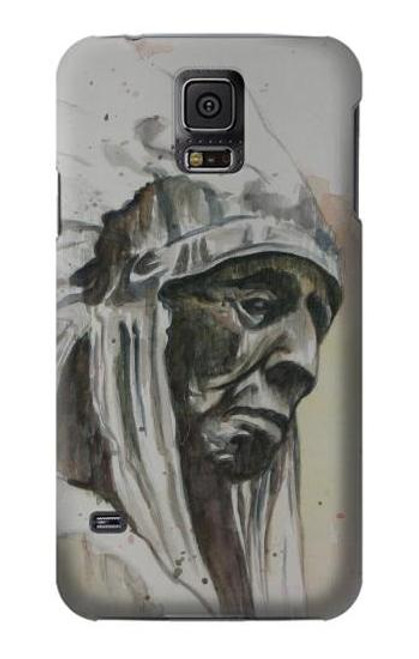 W0792 Indian Chief Hard Case and Leather Flip Case For Samsung Galaxy S5