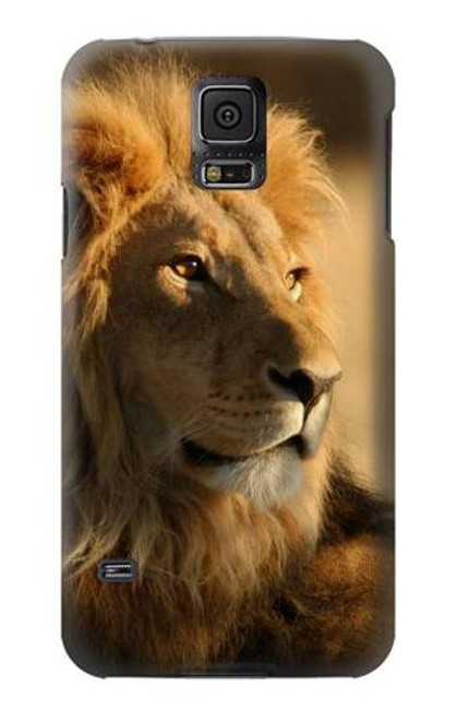 W1046 Lion King of Forest Hard Case and Leather Flip Case For Samsung Galaxy S5