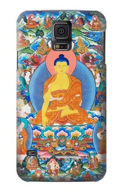 W1256 Buddha Paint Hard Case and Leather Flip Case For Samsung Galaxy S5