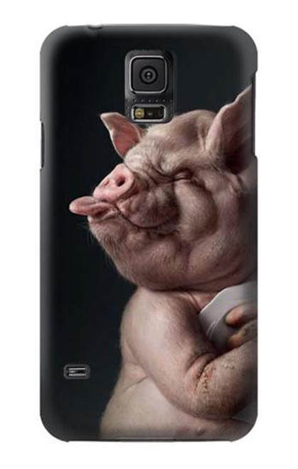 W1273 Crazy Pig Hard Case and Leather Flip Case For Samsung Galaxy S5