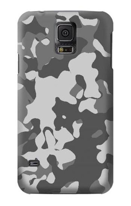 W2186 Gray Camo Camouflage Graphic Printed Hard Case and Leather Flip Case For Samsung Galaxy S5