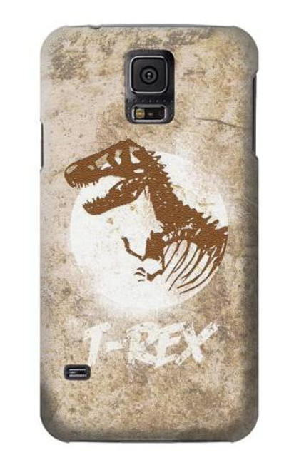 W2372 T-Rex Jurassic Fossil Hard Case and Leather Flip Case For Samsung Galaxy S5