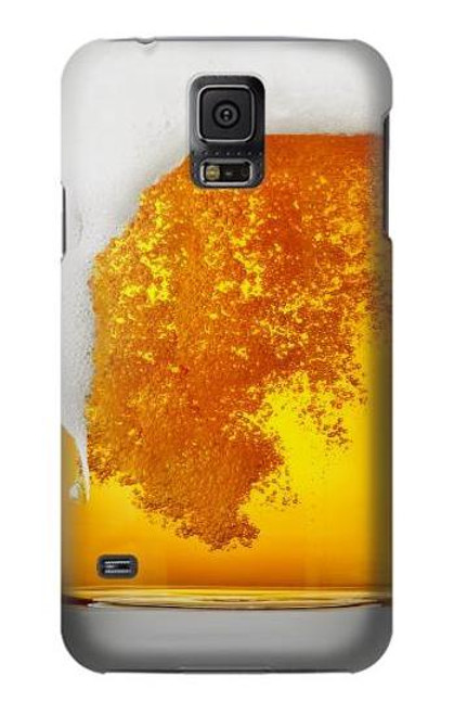 W2391 Beer Glass Hard Case and Leather Flip Case For Samsung Galaxy S5