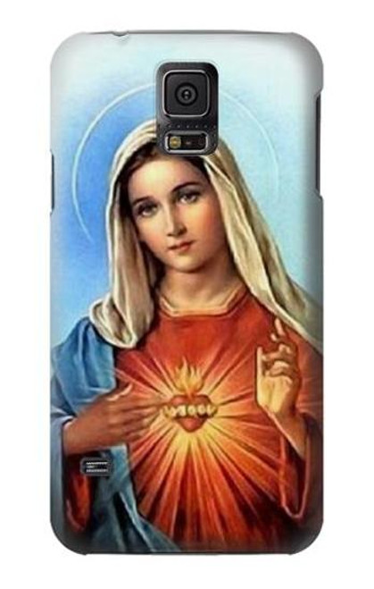 W2420 The Virgin Mary Santa Maria Hard Case and Leather Flip Case For Samsung Galaxy S5