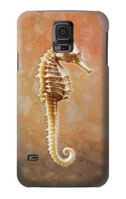 W2674 Seahorse Skeleton Fossil Hard Case and Leather Flip Case For Samsung Galaxy S5