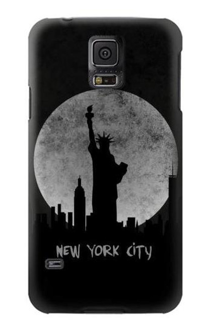 W3097 New York City Hard Case and Leather Flip Case For Samsung Galaxy S5