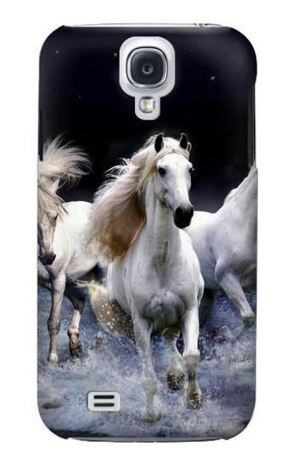 W0246 White Horse Hard Case and Leather Flip Case For Samsung Galaxy S4