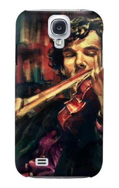 W0723 Violin Art Paint Hard Case and Leather Flip Case For Samsung Galaxy S4