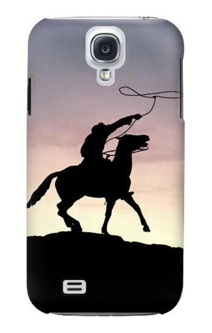 W0773 Cowboy Hard Case and Leather Flip Case For Samsung Galaxy S4