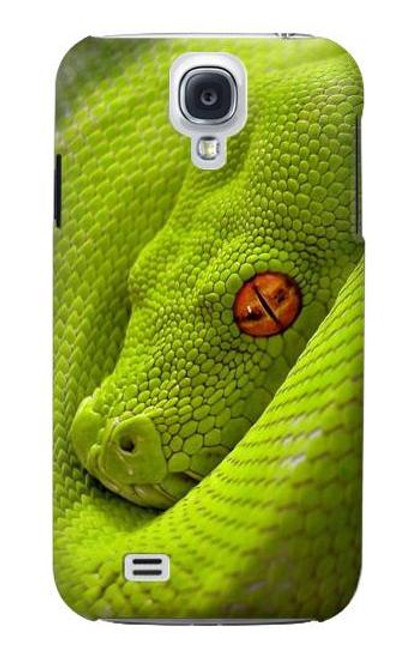 W0785 Green Snake Hard Case and Leather Flip Case For Samsung Galaxy S4