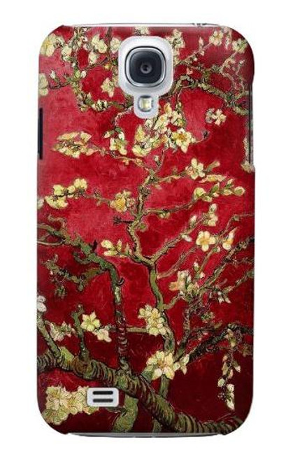 W2414 Red Blossoming Almond Tree Van Gogh Hard Case and Leather Flip Case For Samsung Galaxy S4