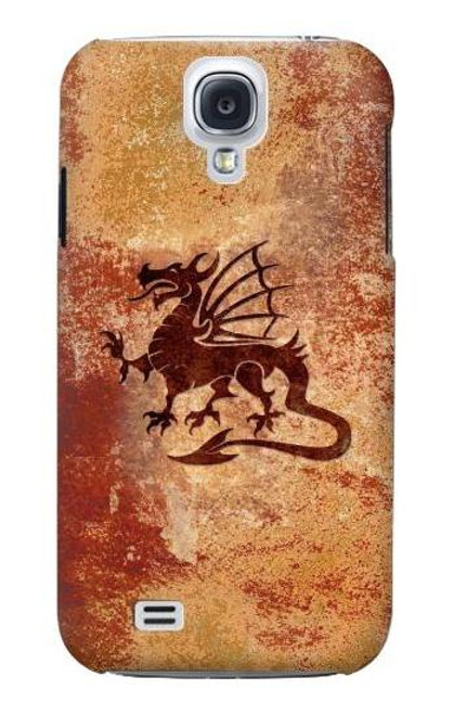 W2485 Dragon Metal Texture Graphic Printed Hard Case and Leather Flip Case For Samsung Galaxy S4