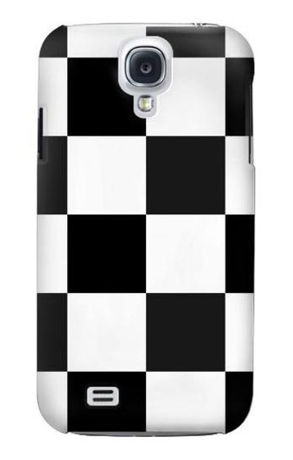 W2492 Black and White Check Hard Case and Leather Flip Case For Samsung Galaxy S4