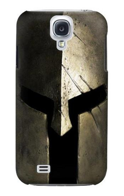 W2673 Spartan Warrior Helmet Hard Case and Leather Flip Case For Samsung Galaxy S4