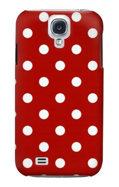 W2951 Red Polka Dots Hard Case and Leather Flip Case For Samsung Galaxy S4