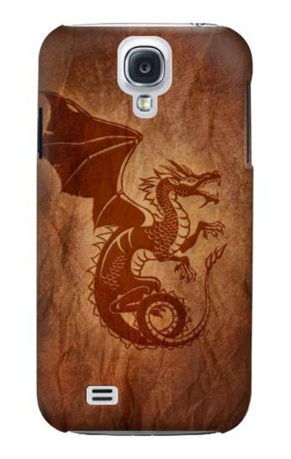 W3086 Red Dragon Tattoo Hard Case and Leather Flip Case For Samsung Galaxy S4