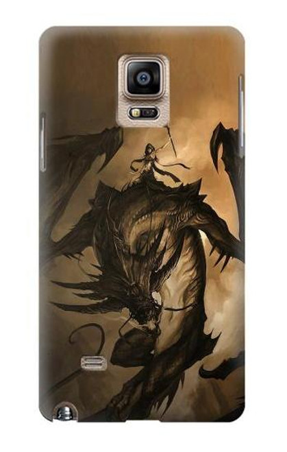 W0388 Dragon Rider Hard Case and Leather Flip Case For Samsung Galaxy Note 4