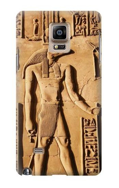 W0391 Egyptian Sobek Hard Case and Leather Flip Case For Samsung Galaxy Note 4