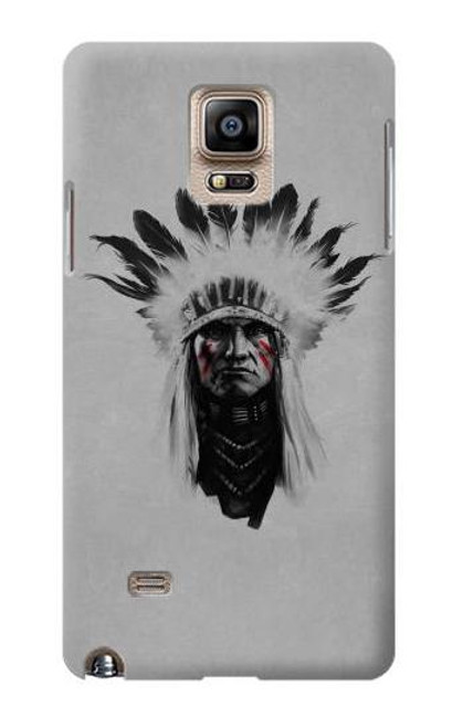 W0451 Indian Chief Hard Case and Leather Flip Case For Samsung Galaxy Note 4