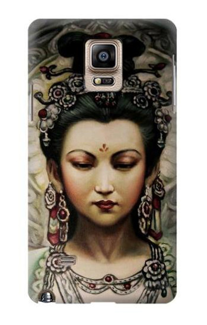 W0681 Guan Yin Hard Case and Leather Flip Case For Samsung Galaxy Note 4