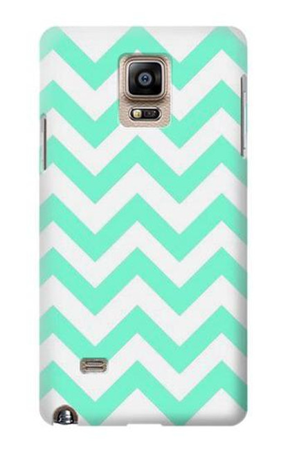 W1723 Mint Chevron Zigzag Hard Case and Leather Flip Case For Samsung Galaxy Note 4