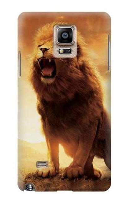 W1957 Lion Aslan Hard Case and Leather Flip Case For Samsung Galaxy Note 4