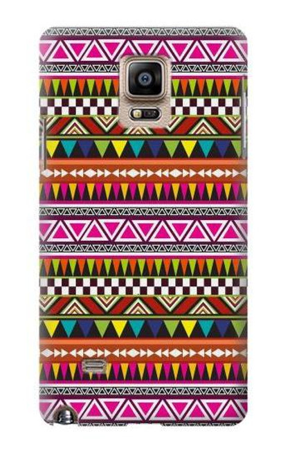 W2292 Aztec Tribal Pattern Hard Case and Leather Flip Case For Samsung Galaxy Note 4