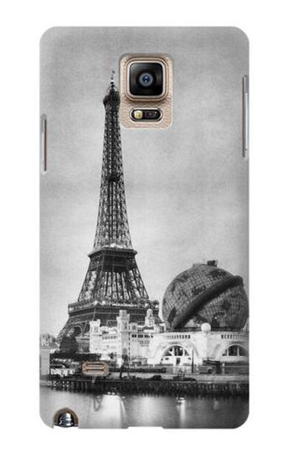 W2350 Old Paris Eiffel Tower Hard Case and Leather Flip Case For Samsung Galaxy Note 4