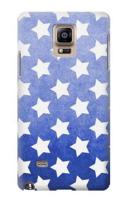 W2481 Star Pattern Hard Case and Leather Flip Case For Samsung Galaxy Note 4