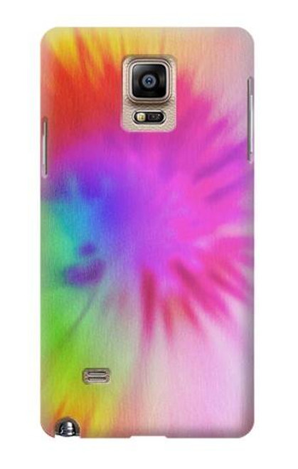 W2488 Tie Dye Color Hard Case and Leather Flip Case For Samsung Galaxy Note 4