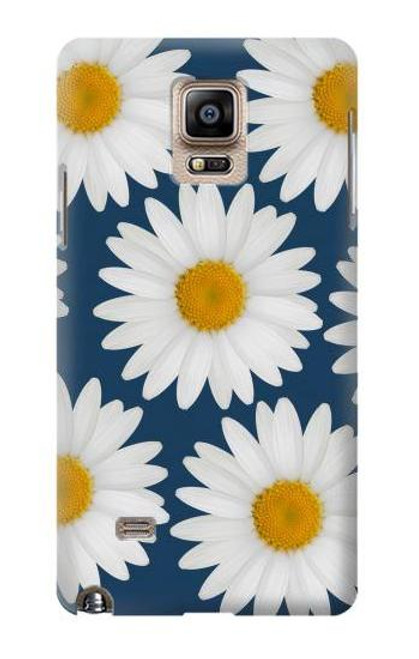 W3009 Daisy Blue Hard Case and Leather Flip Case For Samsung Galaxy Note 4