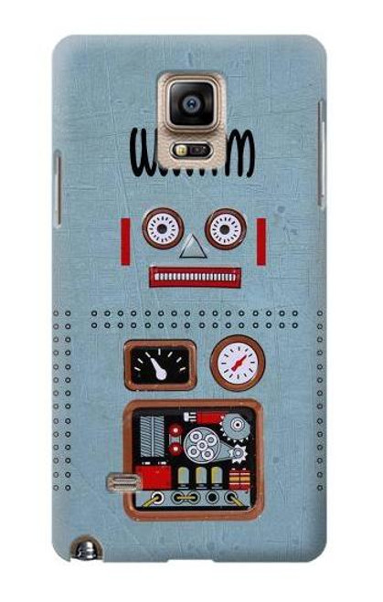 W3040 Retro Robot Toy Hard Case and Leather Flip Case For Samsung Galaxy Note 4