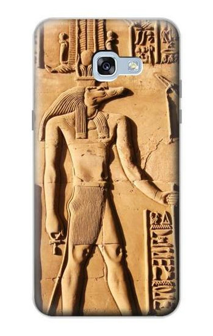 W0391 Egyptian Sobek Hard Case and Leather Flip Case For Samsung Galaxy A5 (2017)